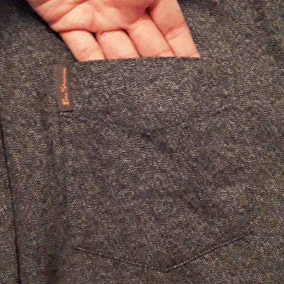 Men's Ben Sherman Gray Charcoal Long Sleeve Button Down Shirt, M - Picture 3 of 11